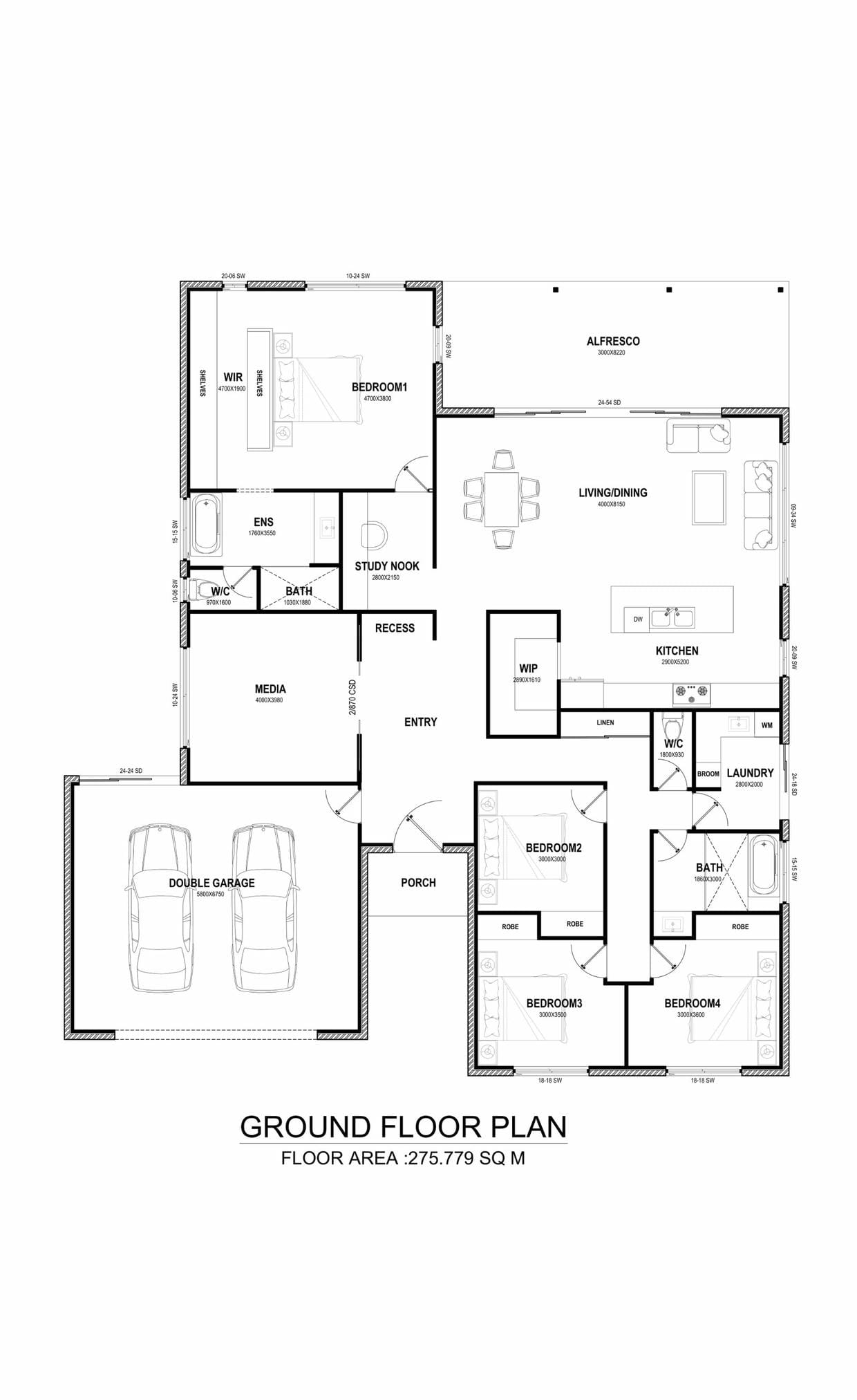 The Warwick floor plan